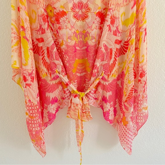 Roberto Cavalli Silk Floral Print poncho Blouse - Picture 3 of 16